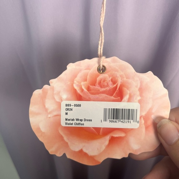 NWT Show me your mumu violet chiffon Mariah wrap dress size medium - Picture 8 of 8